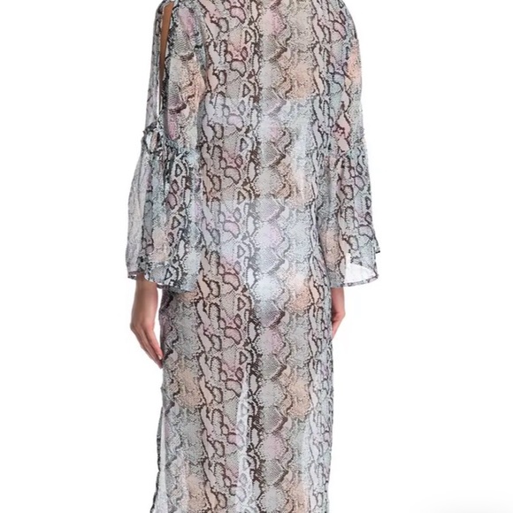 NWT [Kendall + Kylie] Duster or Swim Snakeprint Cover-Up Women's Size Large - Picture 3 of 5